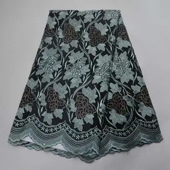 

E7221 5yards/lot, Free shipping African cotton swiss volie lace fabrics with crystals for clothing wedding party