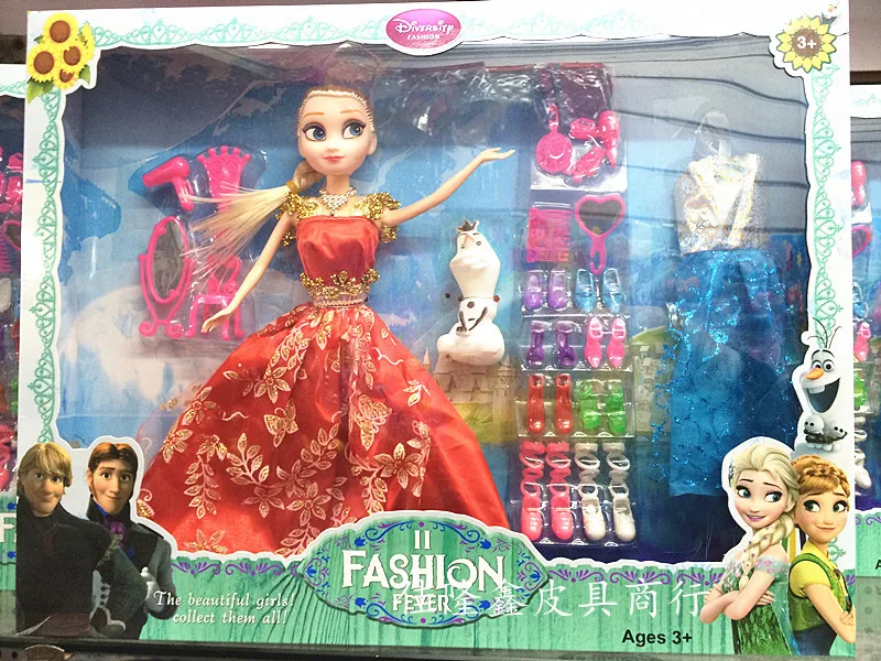 30cm Disney Toys Ice and Snow Queen Elsa Anna Frozen Princess Doll with Accessories for Childrens Birthday Christmas Gift 30cm Disney Toys Ice and Snow Queen Elsa Anna Frozen Princess Doll with Accessories for Childrens Birthday Christmas Gift