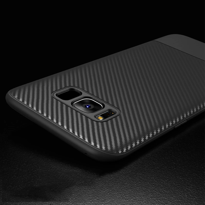 Toraise For Samsung galaxy S8 Case Carbon Fiber Ultra Thin Silicone Soft TPU for Plus Phone Cover Galaxy |