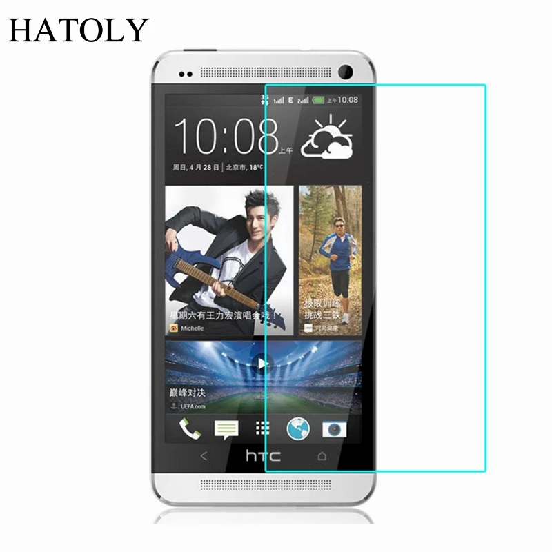 

2PCS Tempered Glass For HTC One M7 Ultra-thin Screen Protector for HTC one M7 Glass HTC M7 HD Toughened Protective Film HATOLY