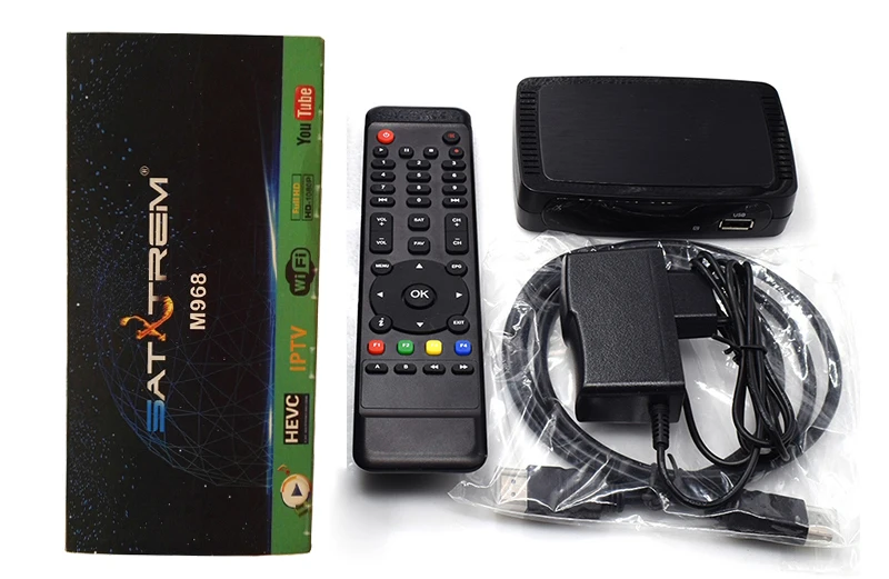 Satxtrem M968 IPTV OTT Internaet ТВ коробка H.265 Full HD 1080 P Декодер каналов кабельного телевидения USB Wi-Fi или 1 год 2900 + Каналы Европа IP ТВ для выбрать