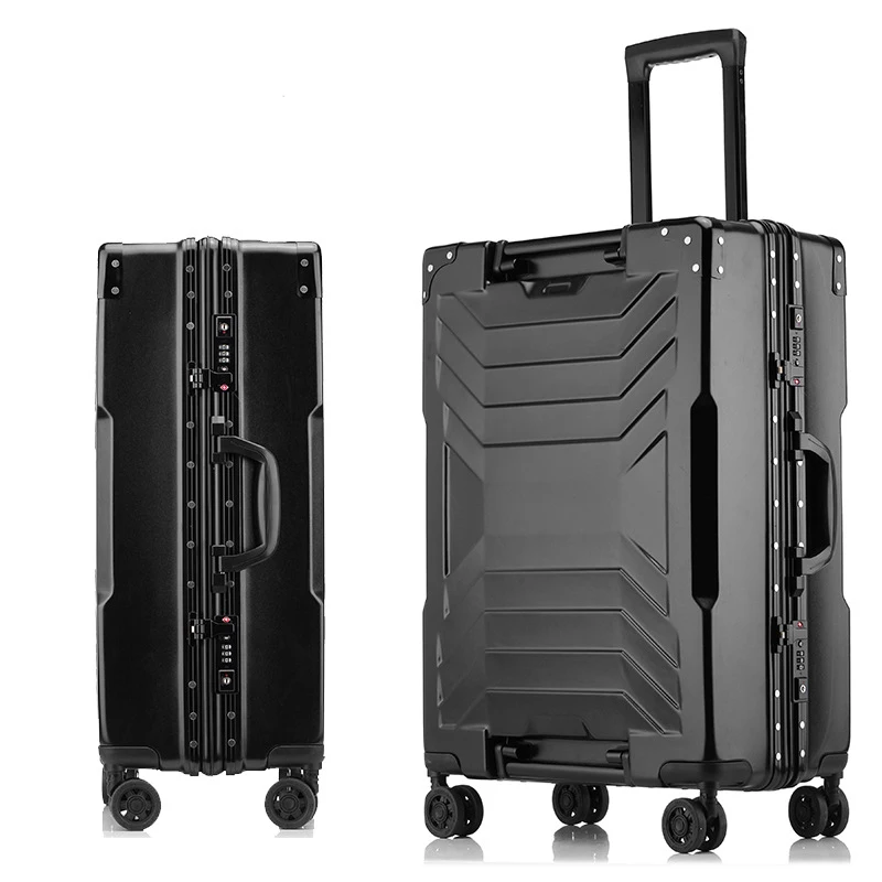 

4 Size Aluminium Frame Suitcase Valise Cabine TSA LockTrolley Luggage mala de viagem Spinner Koffer Business Travel Bag on Wheel