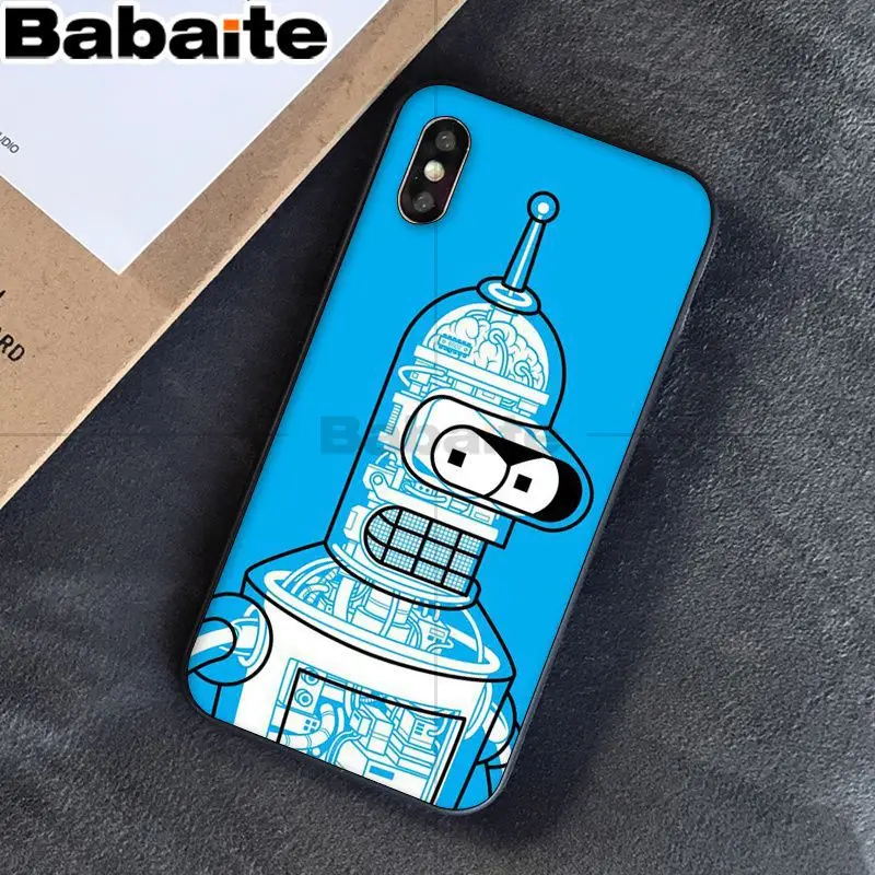 Babaite Futurama Bender Модный Дизайн чехол для мобильного телефона для iPhone 8 7 6 6S Plus 5 5S SE XR X XS MAX Coque Shell