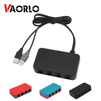

VAORLO For NGC To Wii GC Switch PC Gamepad USB to 4 Ports Adapter Converter With HOME For Nintendo Switch Game NEWEST Accessory