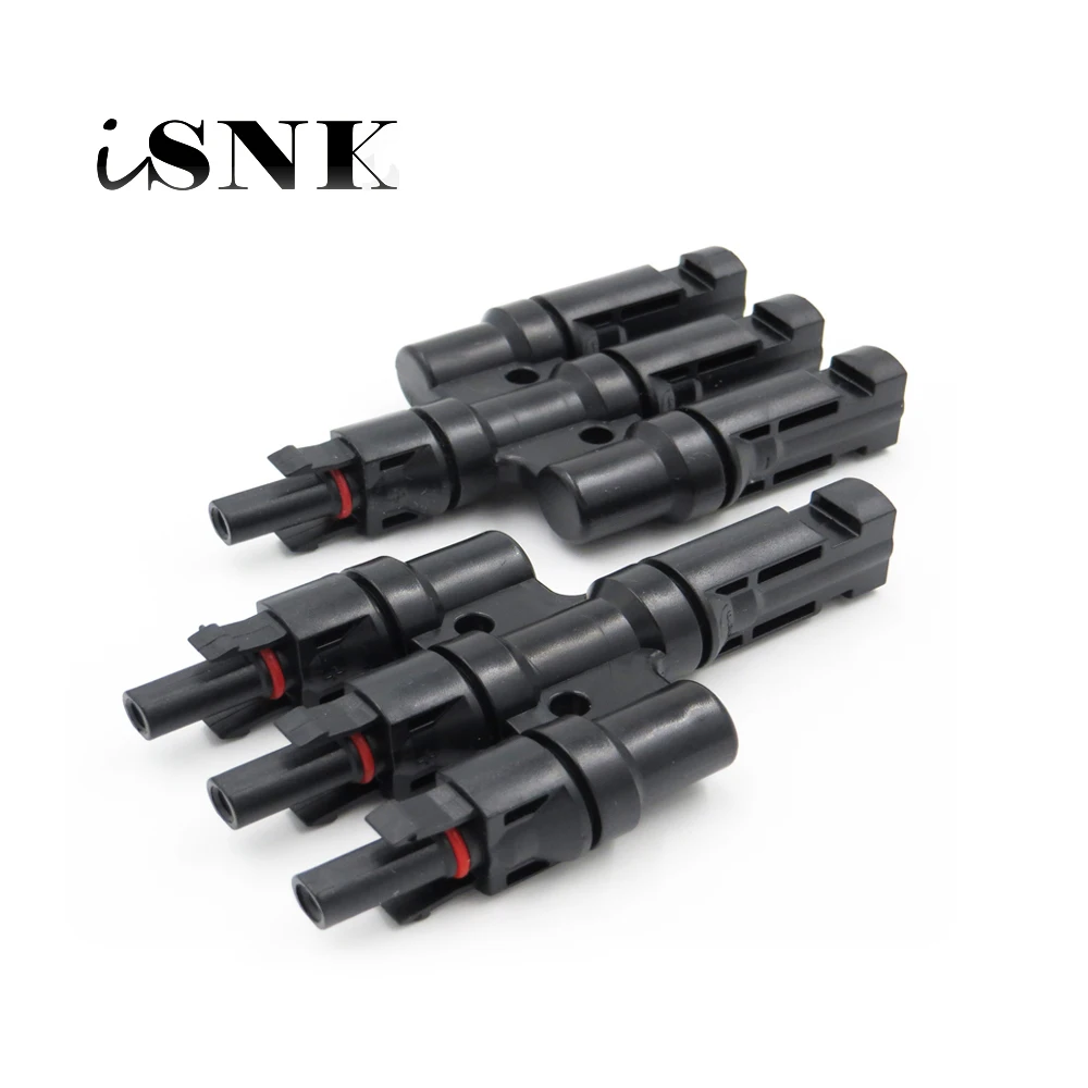 

1Pair MC4 Connector 3T 1 to 3 in Branch parallel connection 30A 1000V Electrical Solar MC4 Photovoltaic Panel Cable Wire Conne