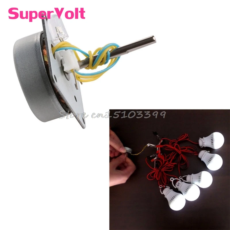 

3-24V 12V Mini Micro 3-phase Alternator Generator Wind Turbines Hand AC Power G08 Drop ship