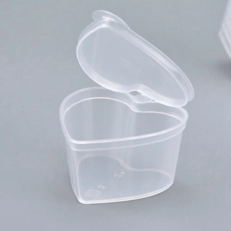 

2pcs/set new style heart-shaped plastic box organizer Jewelry box makeup storage box Ornaments case for wedding gifts