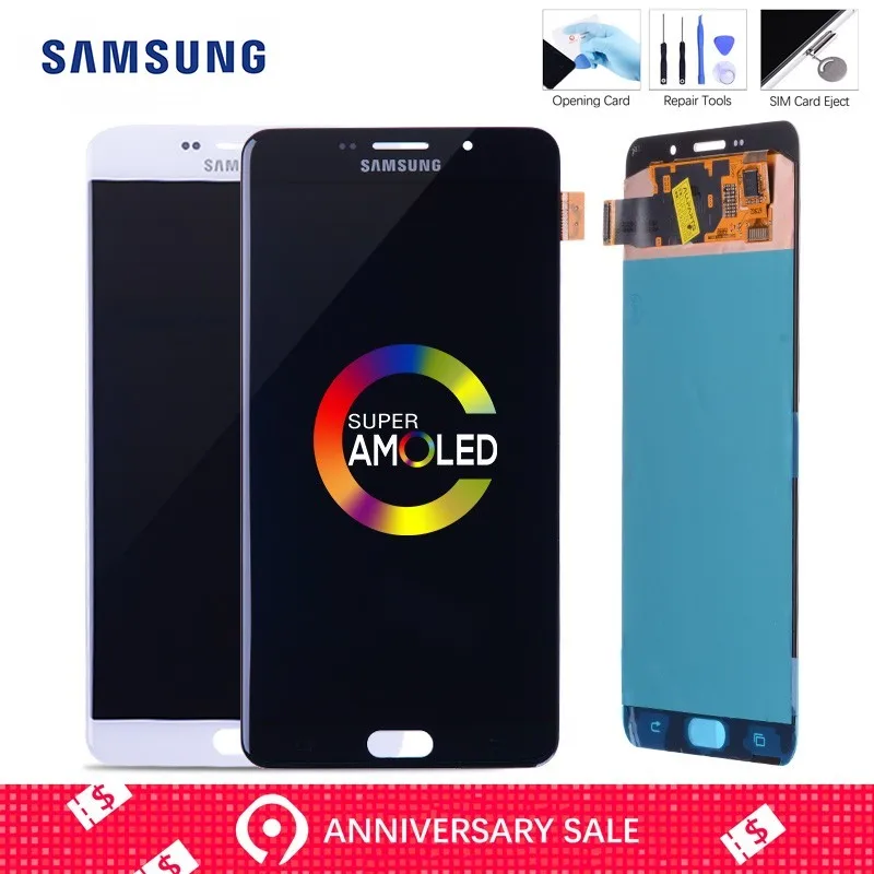 

Original 6.0" AMOLED Display for SAMSUNG Galaxy A9 A9000 LCD Screen Touch Digitizer Assembly Replacement Black White A900 A900F