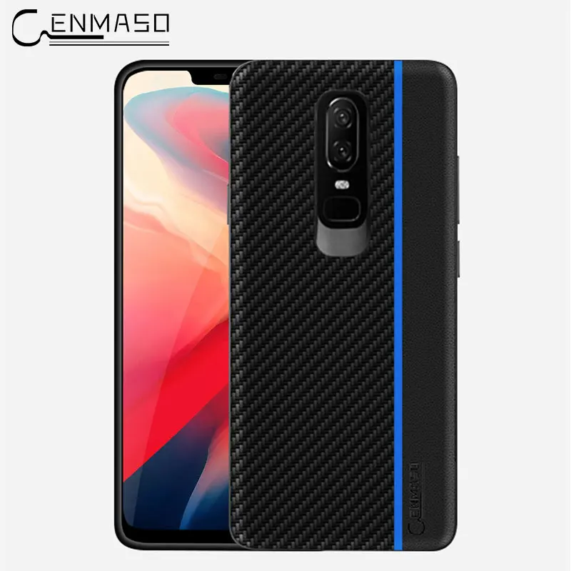 cheap For Oneplus 6 Case Original Design Carbon Fiber+PU Leather Back case For Oneplus 5T Cover Luxury Ultra Thin For One Plus 5 Case