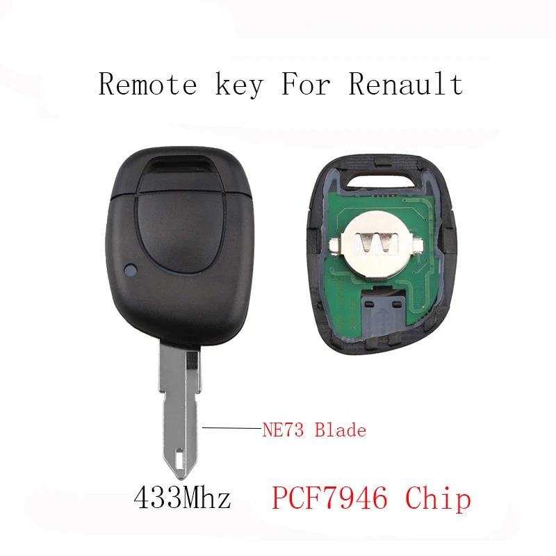 

Replacement Transponder Chip PCF7946 Remote Key For Renault Master Kangoo Clio Twingo 2002-2010 NE73 Blade 433MHZ Original Keys