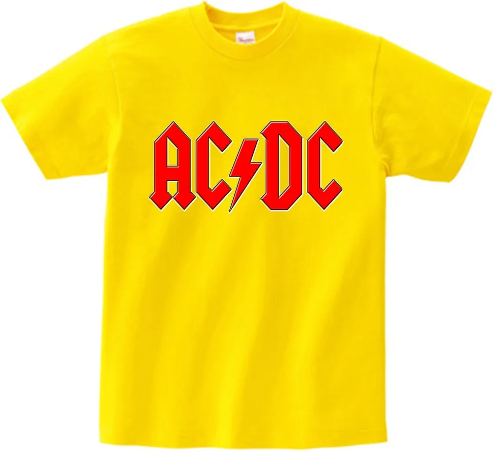 ACDC/детская футболка, футболка с буквенным принтом и логотипом AC DC, Детская Повседневная футболка, принт AC/DC, рок-футболка для мальчиков и девочек, костюм для малышей, NN