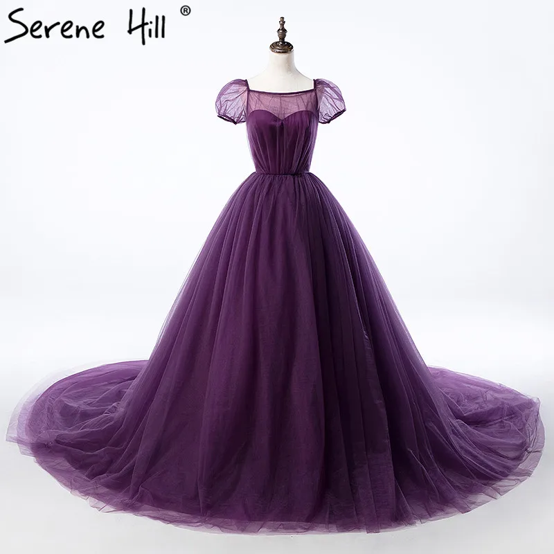 violet ball gown
