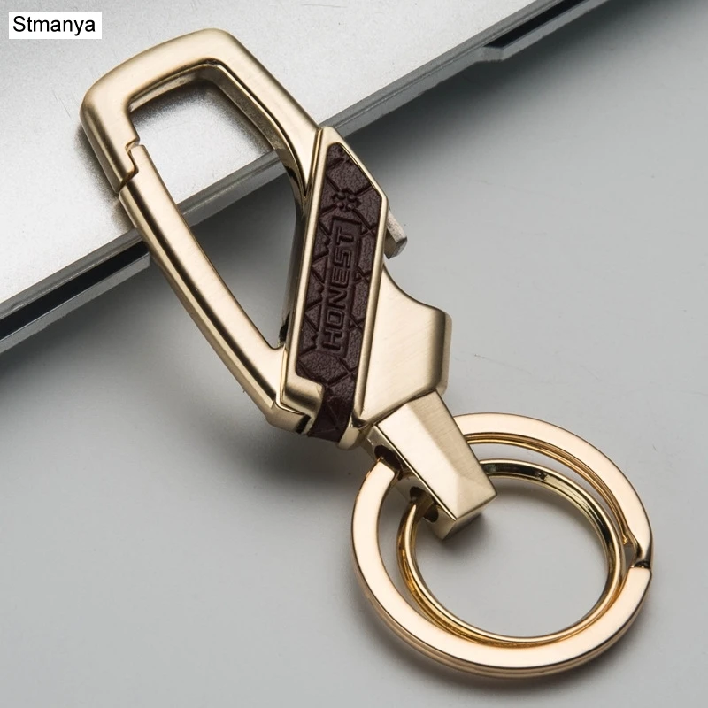 

Stmanya Business Keychains Men Key Ring Car Key Chain Jewelry High Quality Alloy Bag Pendant Keyring Gift Genuine Leather K1845