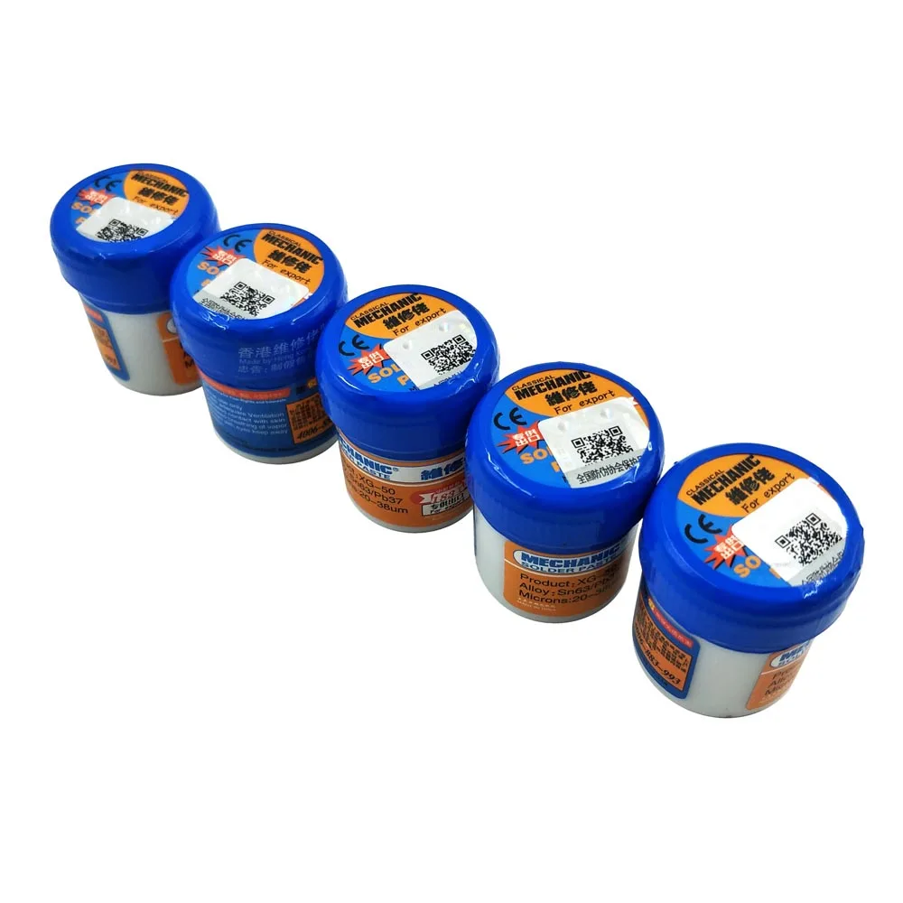 5pcs XG-50 паяльная паста No-clean Sn63 Pb37 флюс для Hakko 936 Saike 852D+ паяльник паяльная станция MECHANIC xg50 паста xg 50 - Цвет: 5pcs