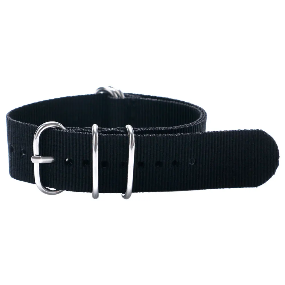 

20MM 22MM Black Fabric Canvas Nylon Watch Strap Replacement Watch Band Outdoor Sport Wrist Watch Band