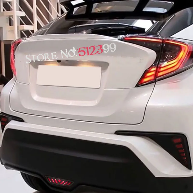 Для Toyota C-HR автомобиль задний Стоп Тормозная и Хвост Туман лампы дневного света 3 шт./компл. стайлинга автомобилей аксессуары