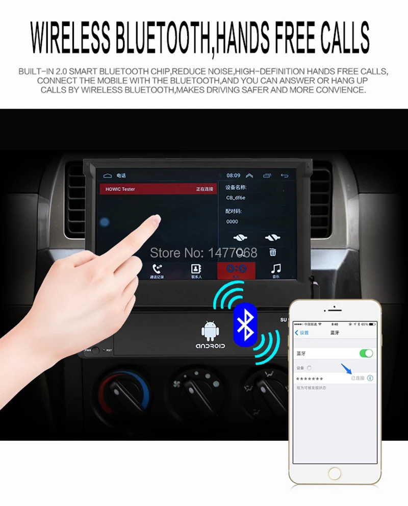 gps navegação espelho ligação bluetooth wi fi