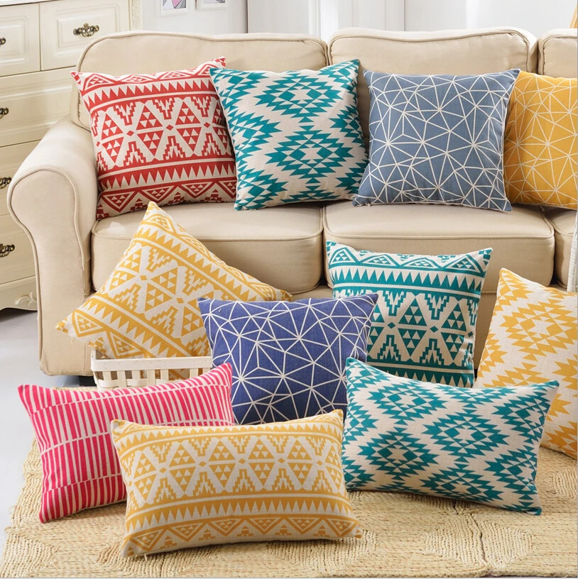 elegant geometric cushion cover nordic home decor ethnic throw pillows case bohemian cojines almofada - Home Decor Cushions elegant geometric cushion cover nordic home decor ethnic throw pillows case bohemian cojines almofada - Home Decor Cushions