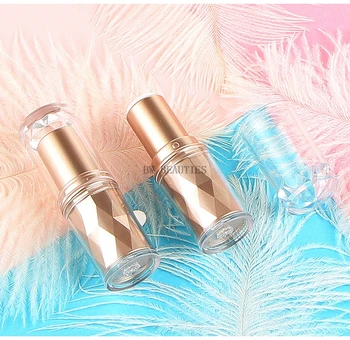 

100pcs/lot 12.1mm Plastic Empty Lipstick Tube, DIY Graceful Lip Rouge Subpackage, Clear Brown Round Lip Makeup Tools