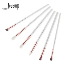 Jessup beauty 6 шт. набор кистей для макияжа жемчужно-белый/розовое золото pinceaux maquillage тени для век лайнер Definer кисти Косметика T221