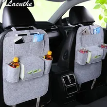 Автомобильная сумка для хранения, универсальный органайзер на заднее сиденье, коробка из фетра, чехлы на заднее сиденье, держатель, мульти-контейнер с карманами, укладка, Стайлинг