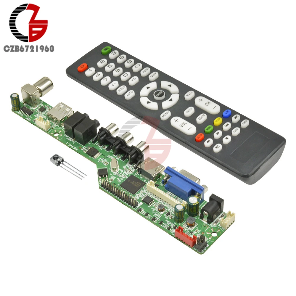 Обновление 1920x1080 12V Цифровой V29 lcd контроллер драйвер платы ТВ материнская плата HDMI VGA AV tv USB интерфейс с пультом дистанционного управления