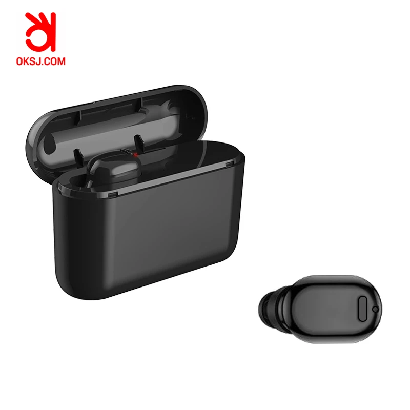 

OKSJ X8 Bluetooth Earphones In-Ear True Wireless Earbuds high quality Sound Sport Mini Earpiece with Charging Box single ear