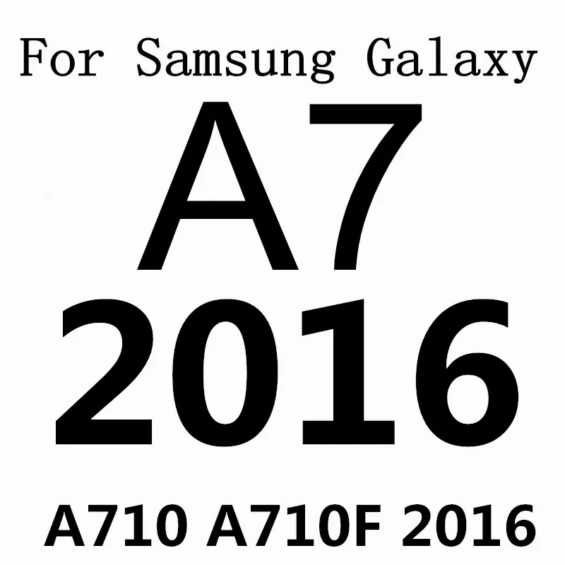 С уровнем твердости 9H закаленное Стекло на samsung Galaxy A3 A5 A7 Экран протектор для samsung A5 A3 A7 j3 j320 j5 j510 защитная пленка - Цвет: A7 2016 A710