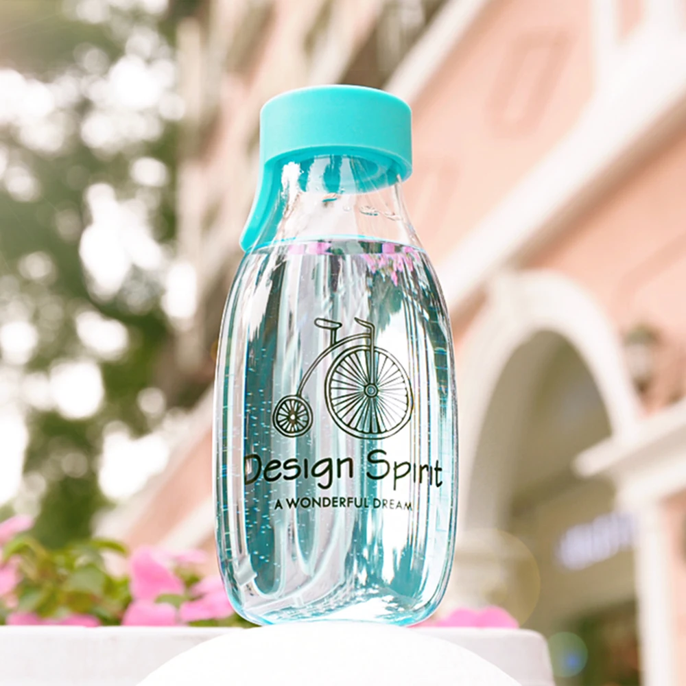 Модные креативные 480 мл конфетные цветные портативные стеклянные бутылки для воды Тур Спорт лимонный сок чайные принадлежности для питья с крышкой