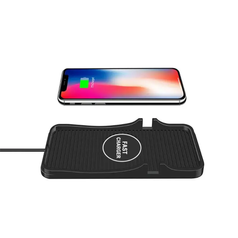 Car Wireless Charging Pad Qi 10W Mobile Phone Quick Wireless Charger for iPhone X XR XS 8 plus Samsung S7 S9 NOTE 9/8 Huawei