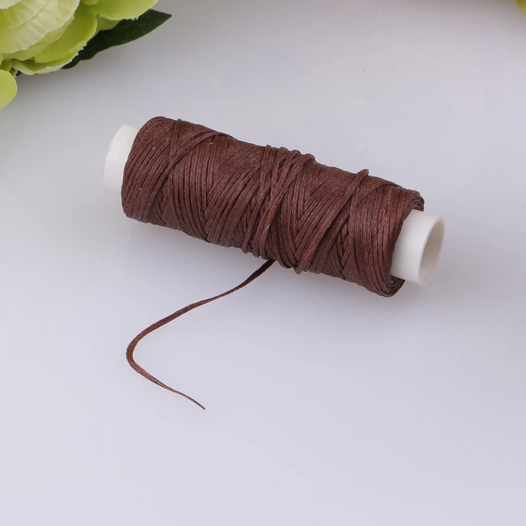 1 Spool Flat Waxed Polyester Braided Waxed Thread Cord for Sewing Accessories, DIY Jewelry Making