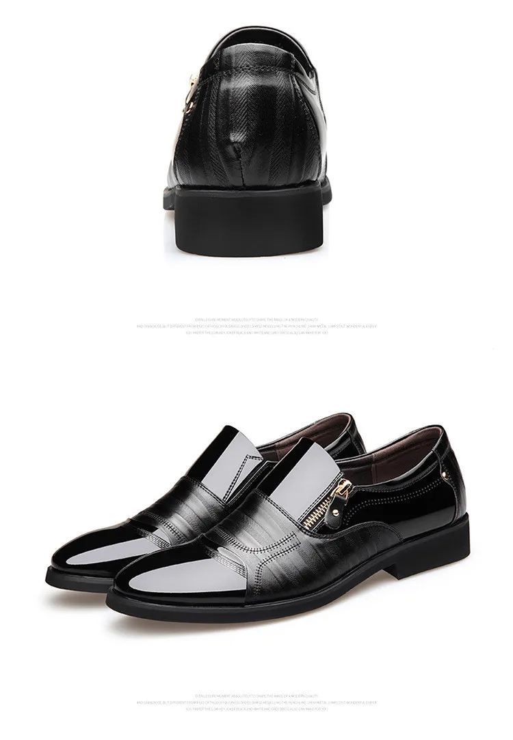 Merkmak/модные мужские свадебные модельные туфли; оксфорды из натуральной кожи на молнии; повседневные деловые мужские туфли; большие размеры 38-44