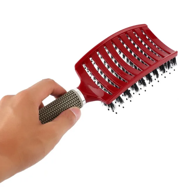 Peine para masaje del cuero cabelludo de 7 colores para mujeres, cepillo de nailon con cerdas húmedas y rizadas, cepillo para desenredar el pelo para salón, herramientas de estilo de peluquería Peine para masaje del cuero cabelludo de 7 colores para mujeres, cepillo de nailon con cerdas húmedas y rizadas, cepillo para desenredar el pelo para salón, herramientas de estilo de peluquería