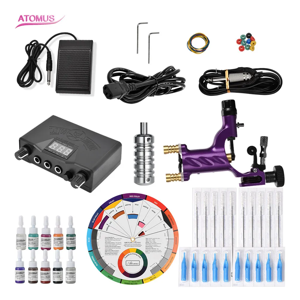 

Tattoo Machine Set Rotary Professional Gun Professional Complete Tattoo Kit Rotary Machine Set Motor Liner Shader Cartridge Body