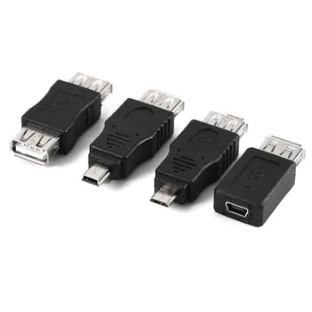 

Universal 12pcs USB 2.0 Male To Female Micro USB Mini Portable Changer Adapter High Speed Convertor Set Black Connector