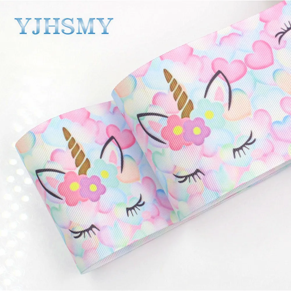 

YJHSMY G-18829-1023,10 yards 75 mm Cartoon Printed grosgrain ribbons,Clothing accessories,gift wrap,DIY handmade Material