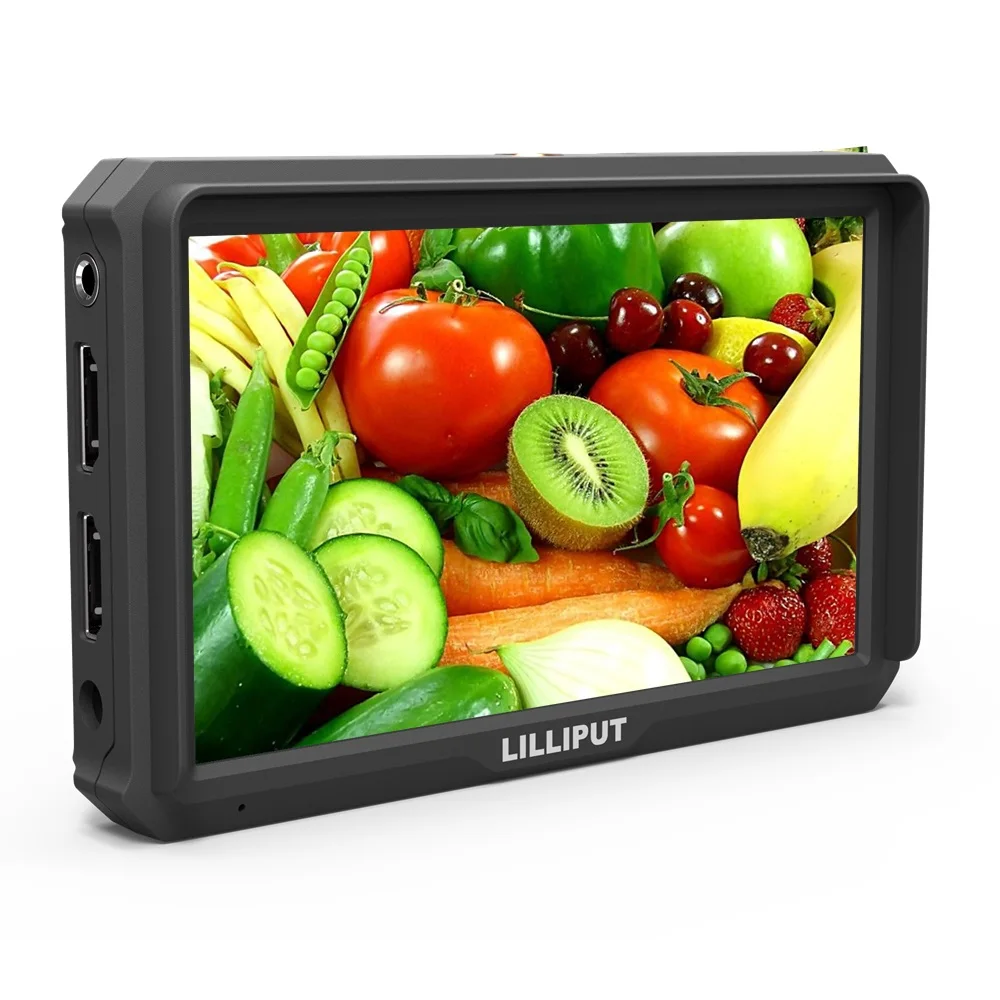 Lilliput A5 Lightweight 5 inch 1920x1080 HD 441ppi IPS Screen Camera Field Monitor 4K HDMI Input output with Battery and charge