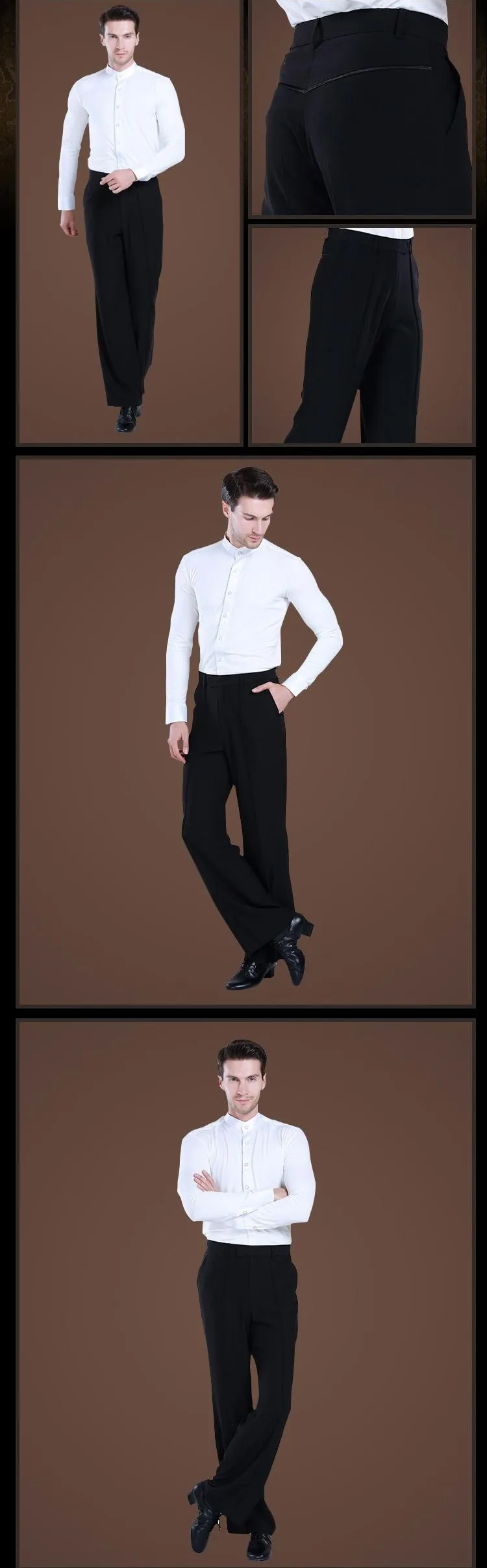 Новые черные атласные ленты сбоку мужские латиноамериканские брюки мужские современные брюки для бальных танцев Брюки для латинских танцев мужские брюки