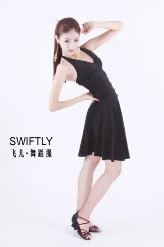 NEW Latin Salsa Ballroom dance backless dress Black | Женская одежда