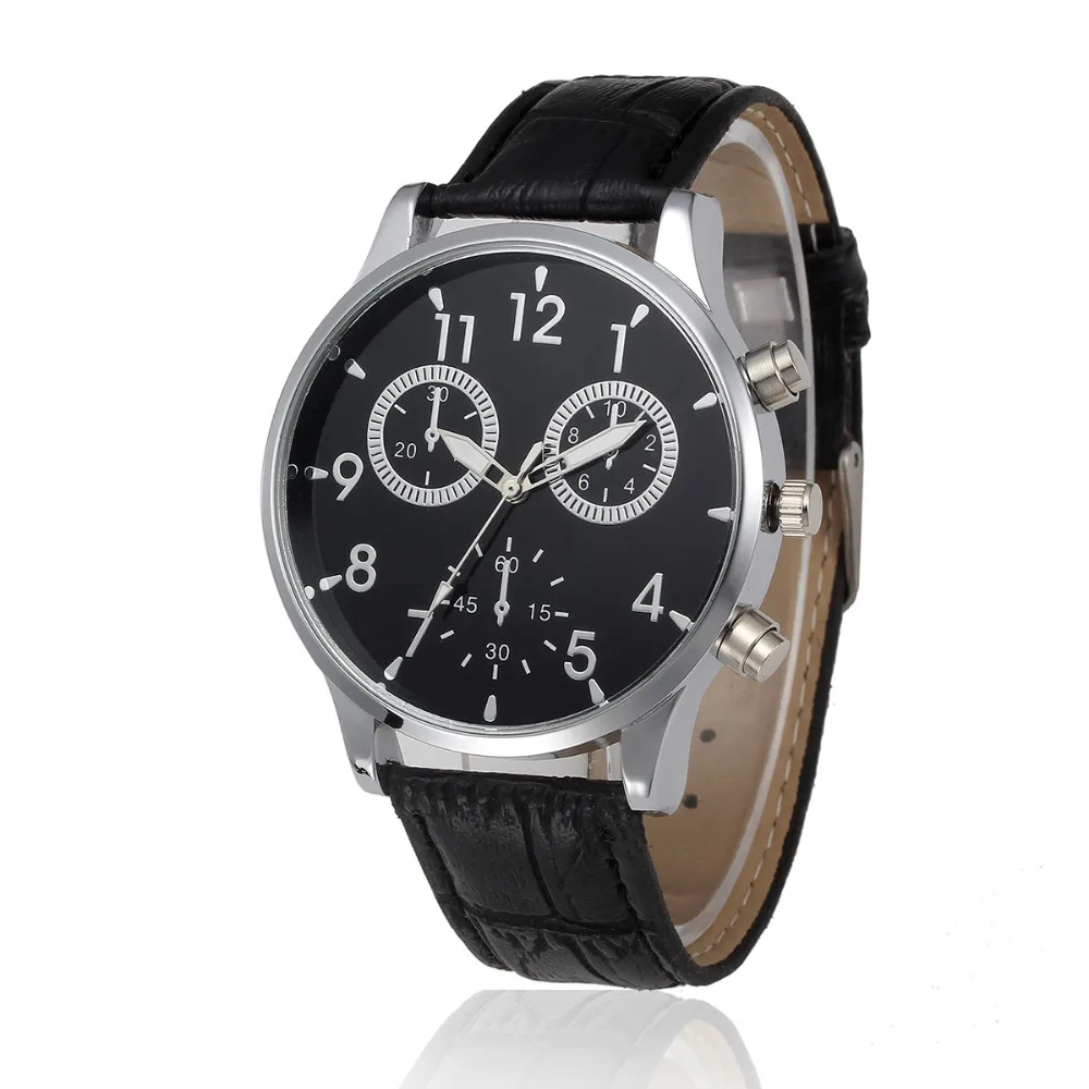 2018 Luxury men's watch New vintage watch Retro Design Leather Band