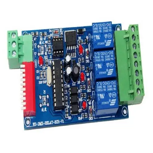 

hight quality 5 pcs DC12V 10A*3 channel dmx512 relays use for led lamp led strip Fast shipping Wholesale