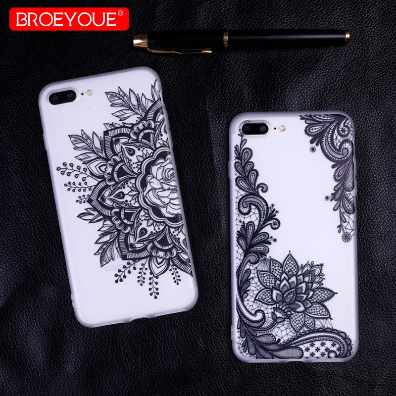 

BROEYOUE Silicone Case For iPhone 6 6S 7 8 Plus X Ultra Thin Matte Painted Soft TPU Back Cover For iPhone 6 6S Plus 7 8 Plus X