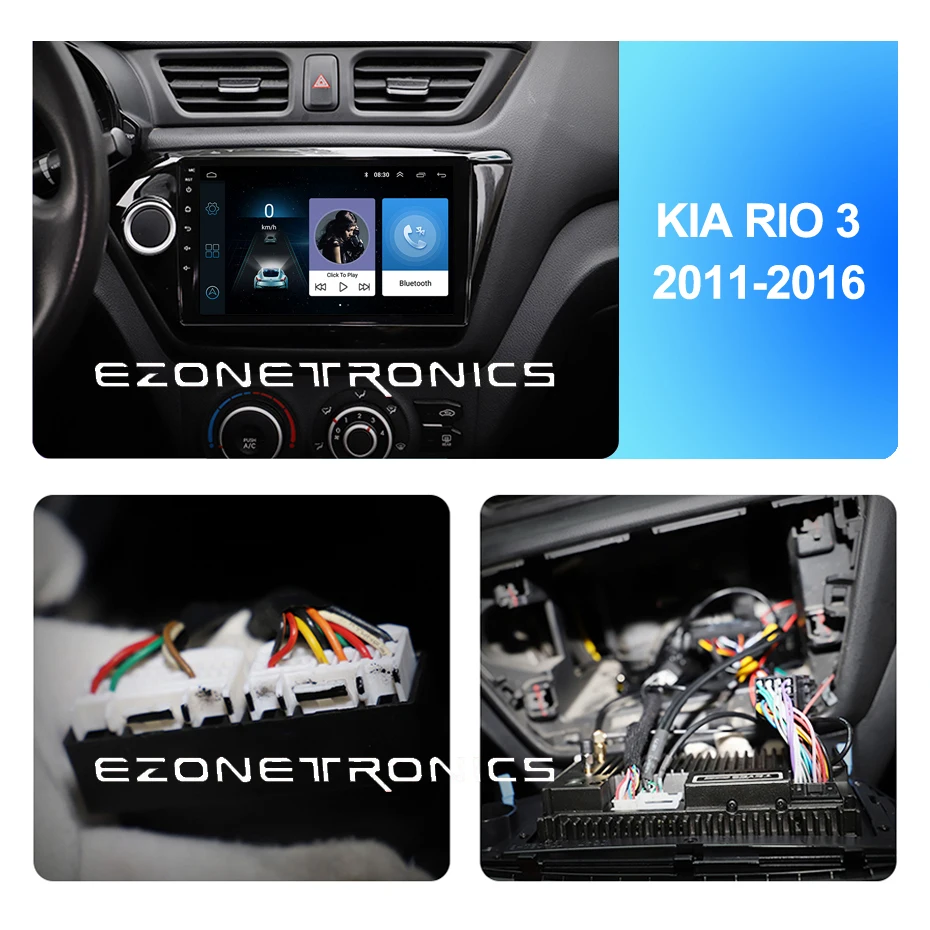 Best 2din Android  9"  Car Radio Multimedia Video Player Navigation GPS For KIA RIO accessories sedan 2011 12 13 14 15 2016 rio3 auto 0
