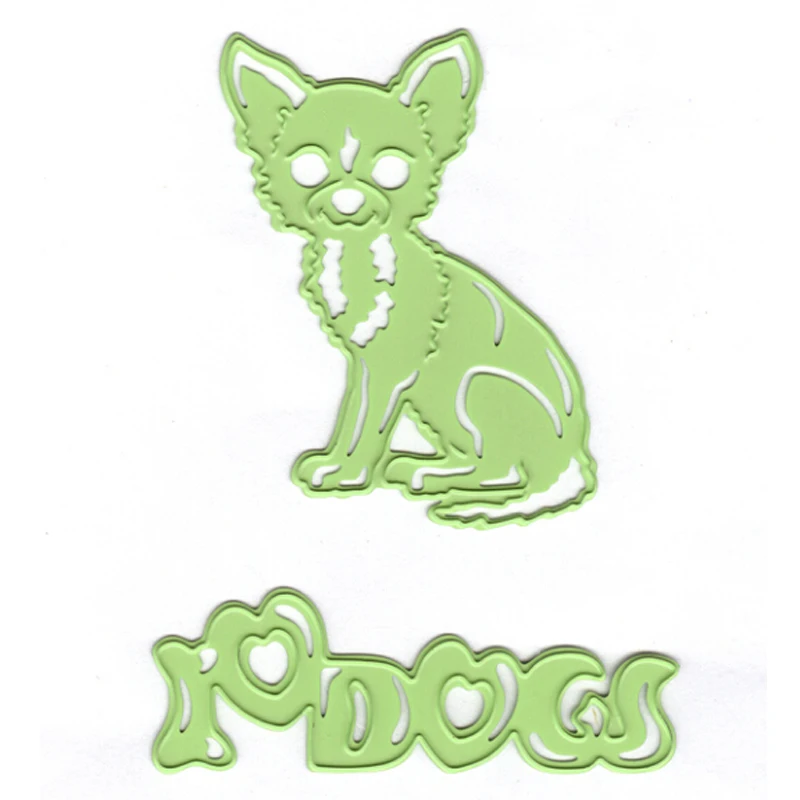 

McDies Chihuahua Letters Metal Steel Cutting Dies New 2019 Stencil for Scrapbooking Card Making New Embossing Die Cut Template