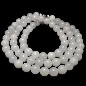 

Free Shipping KOOJADEIcy Emerald Jadeite Beads necklace76Grade A