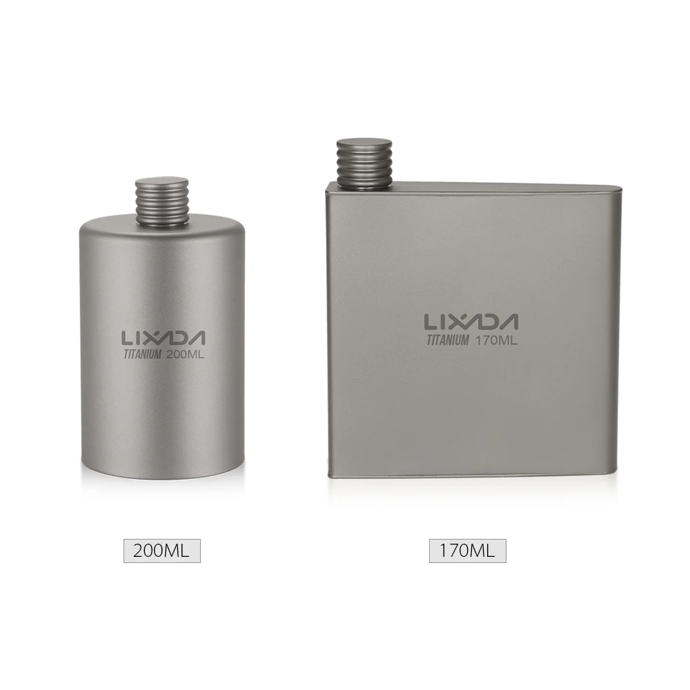 Lixada al aire libre Alcohol portátil de la botella de la bebida de la olla para viajes de Camping mochila de vino 200 ml frasco ligero