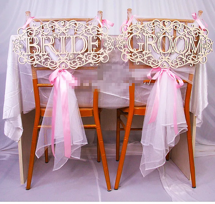 Дерево свадебное оформление висит Невеста и жених стул знаки для Свадебные украшения реквизит фотосессии