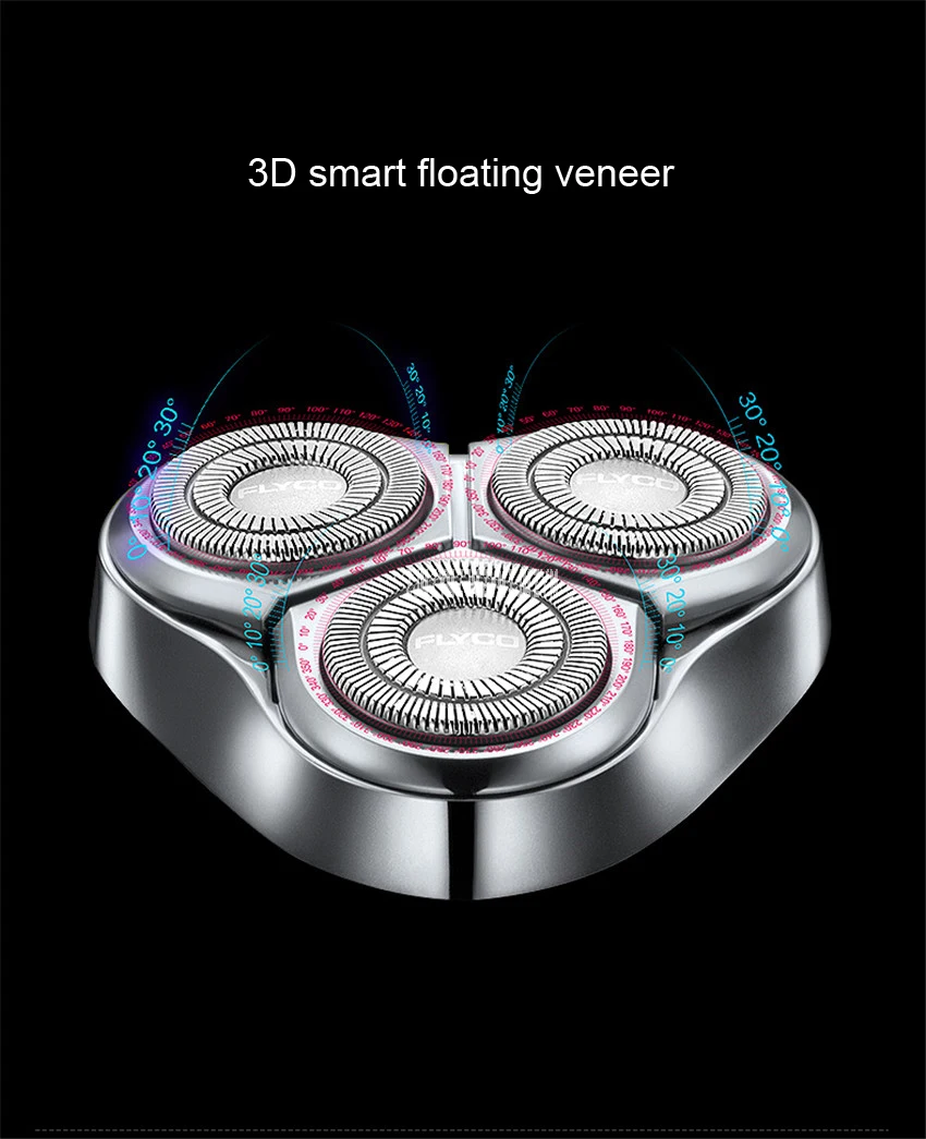 100-240 В Перезаряжаемые электробритвы 3D тройной плавающим лезвием бритвенные головки Бритвы Уход за лицом Для мужчин триммер для бороды