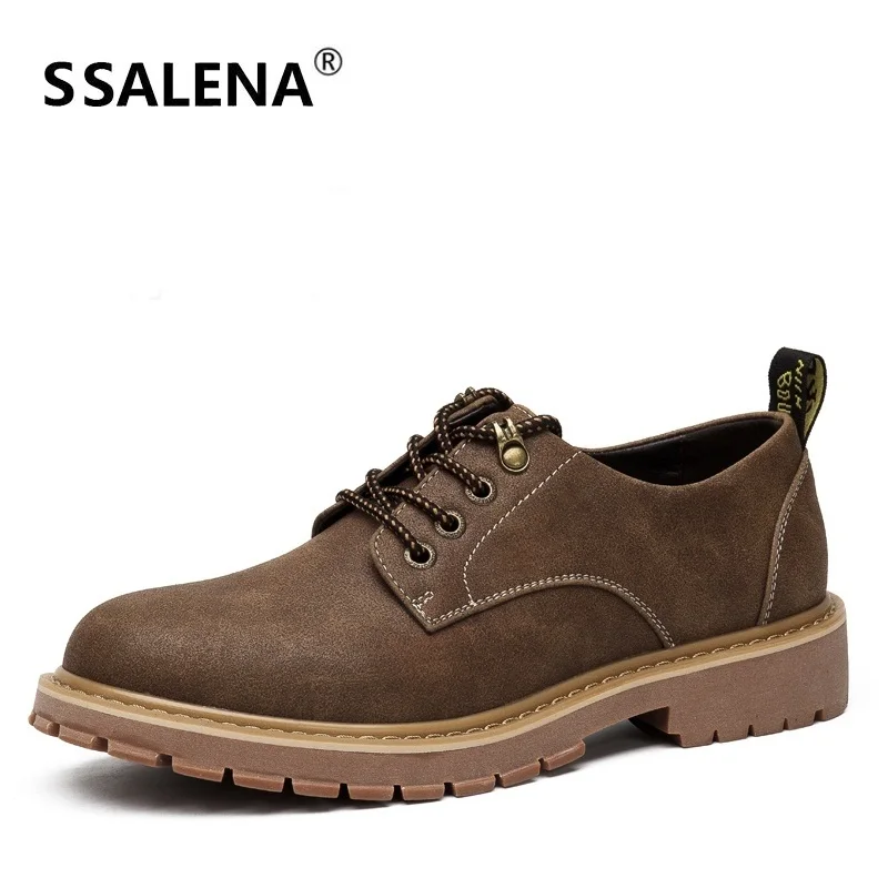 

Mens Vintage Casual Shoes British Style Light Weight Leather Shoes Men Lace Up Flat Shoes High Quality Footwear AA20297