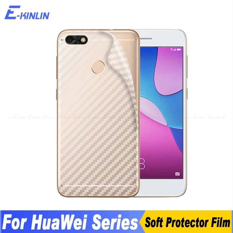 Защитная пленка на заднюю панель из углеродного волокна для Huawei Y5 Y6 Pro Y7 Prime Lite Y9s Y9